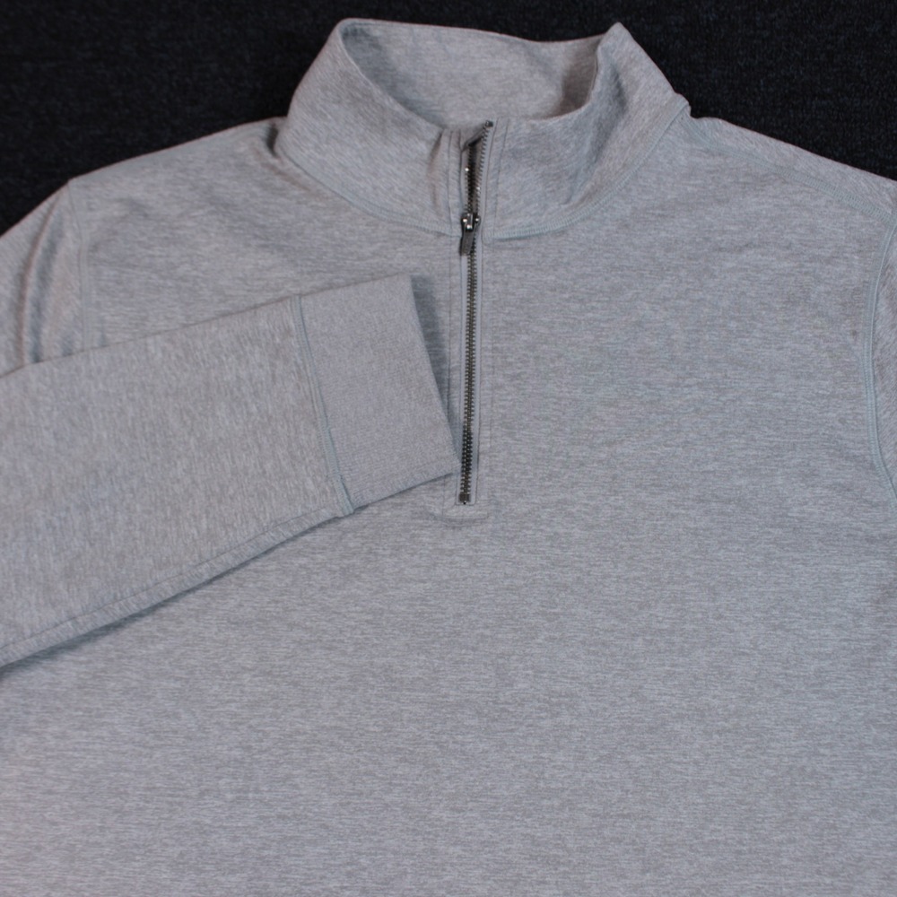 Vuori Pullover Men's Large Coronado Heather Grey Half-Zip V253 Performance Golf